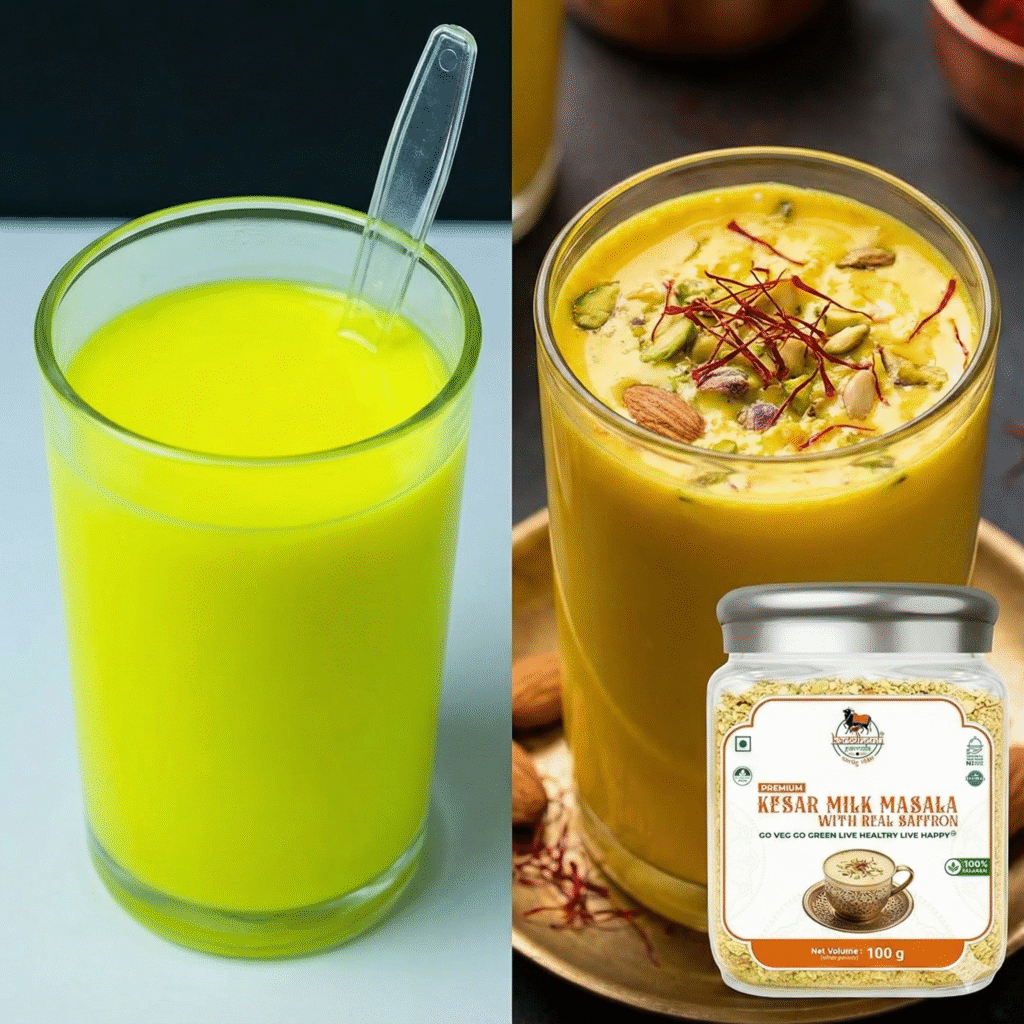 Kesar Milk Glass